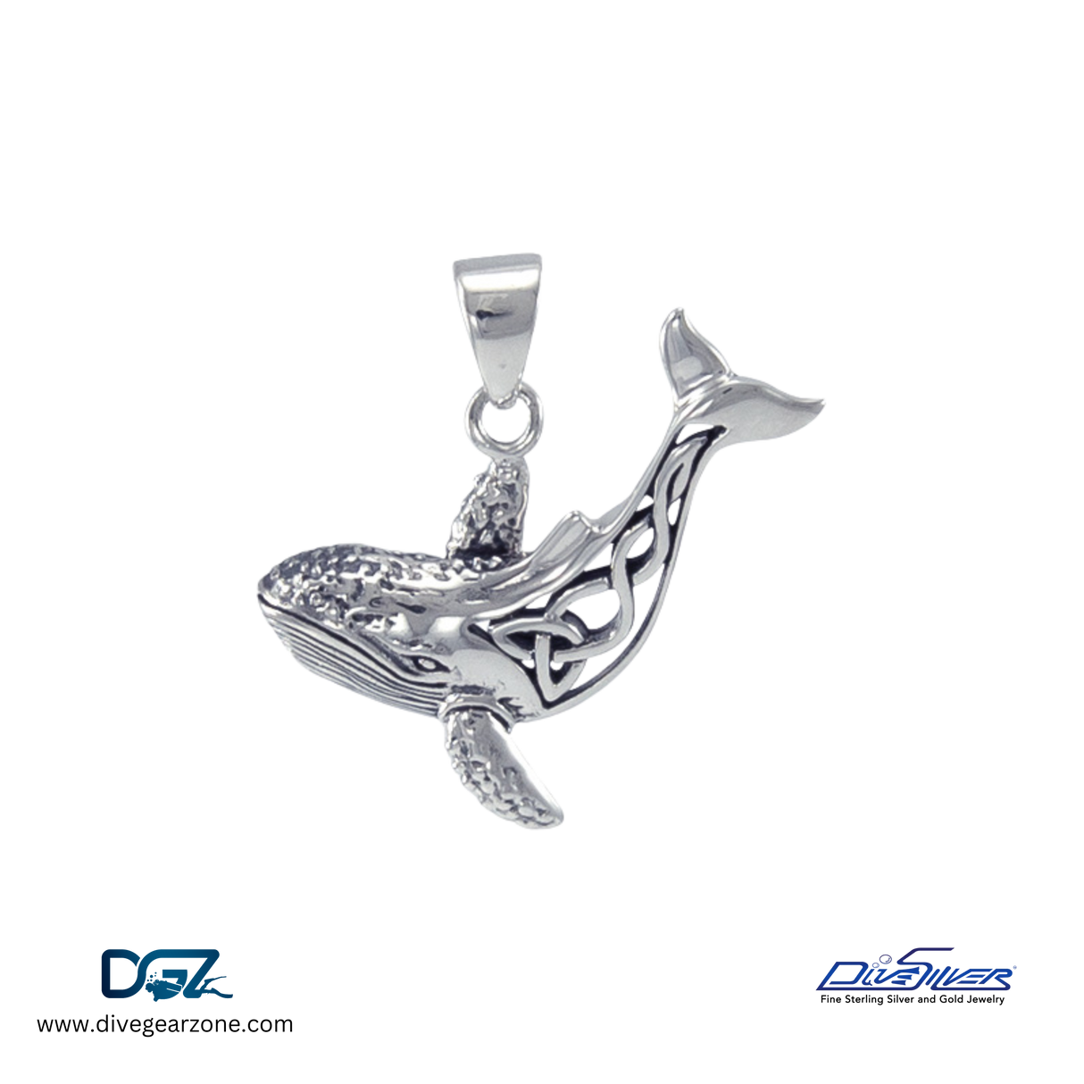 Dive Silver Celtic Whale Pendant