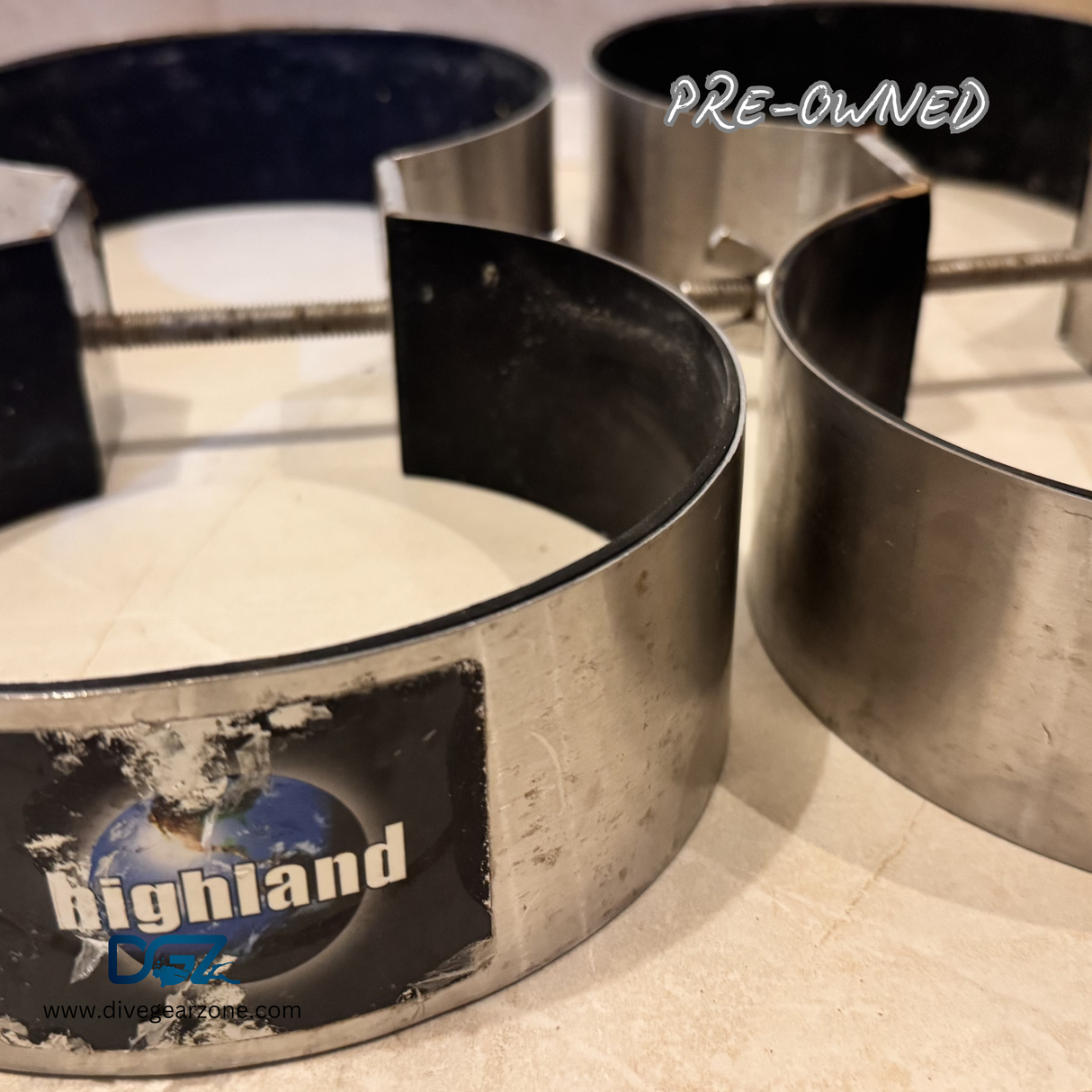 Pre-Owned HIGHLAND Twin Tank Bands Set with Bolts "Set 4"