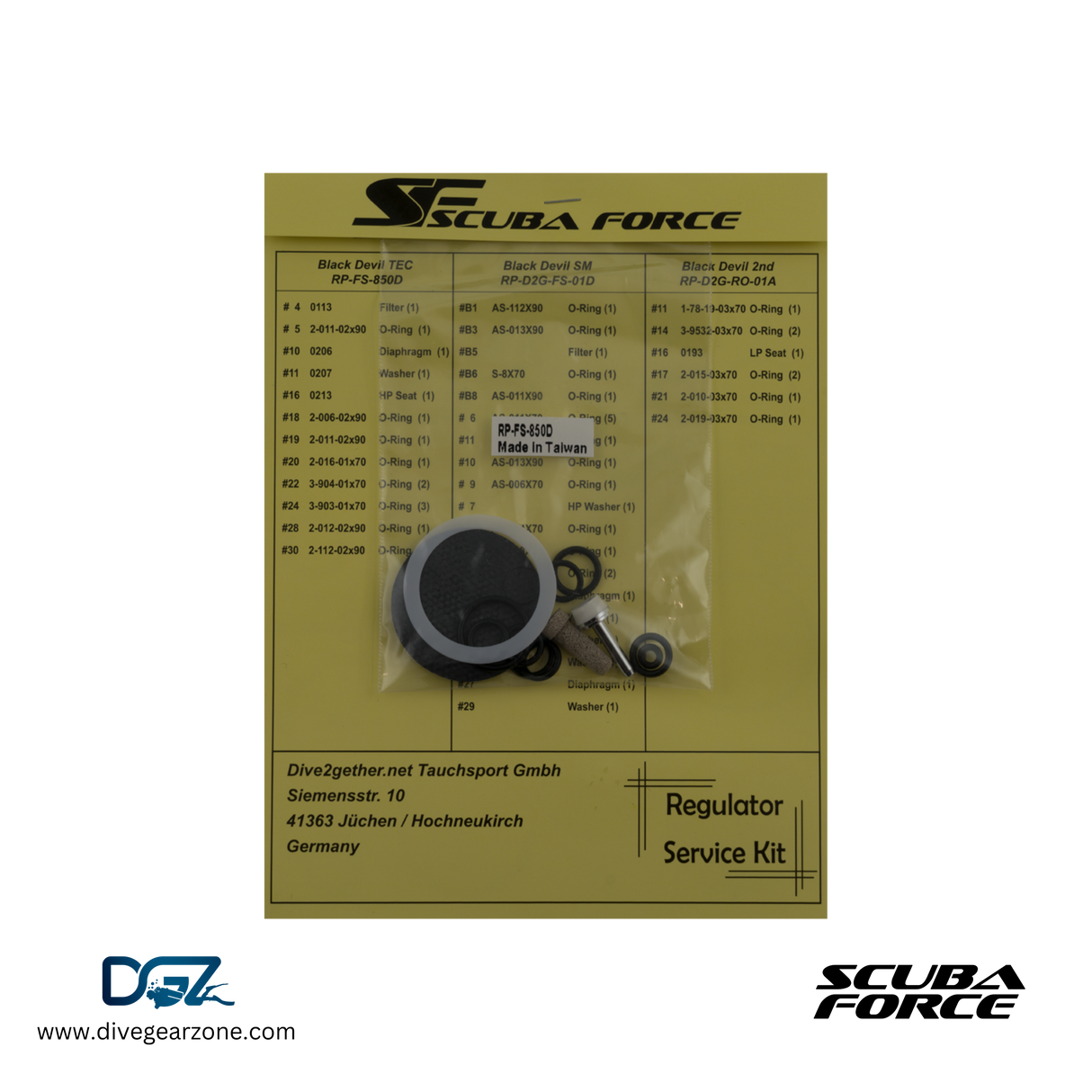 Scuba Force TEC 1st Regulator Service Kit