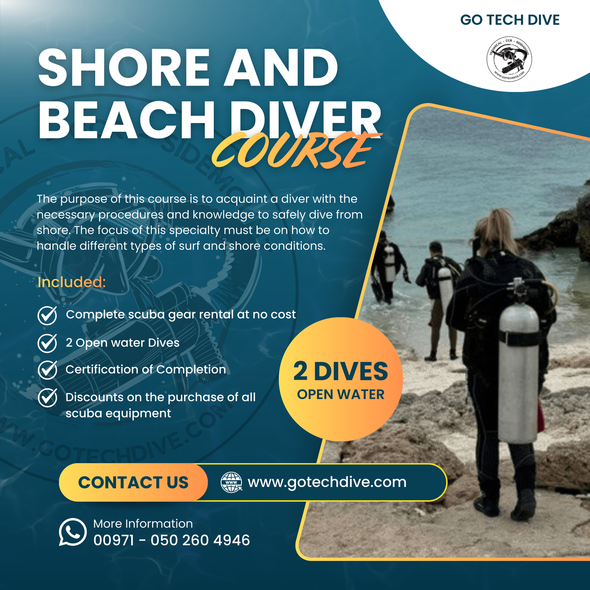 SDI Shore and Beach Diver Course