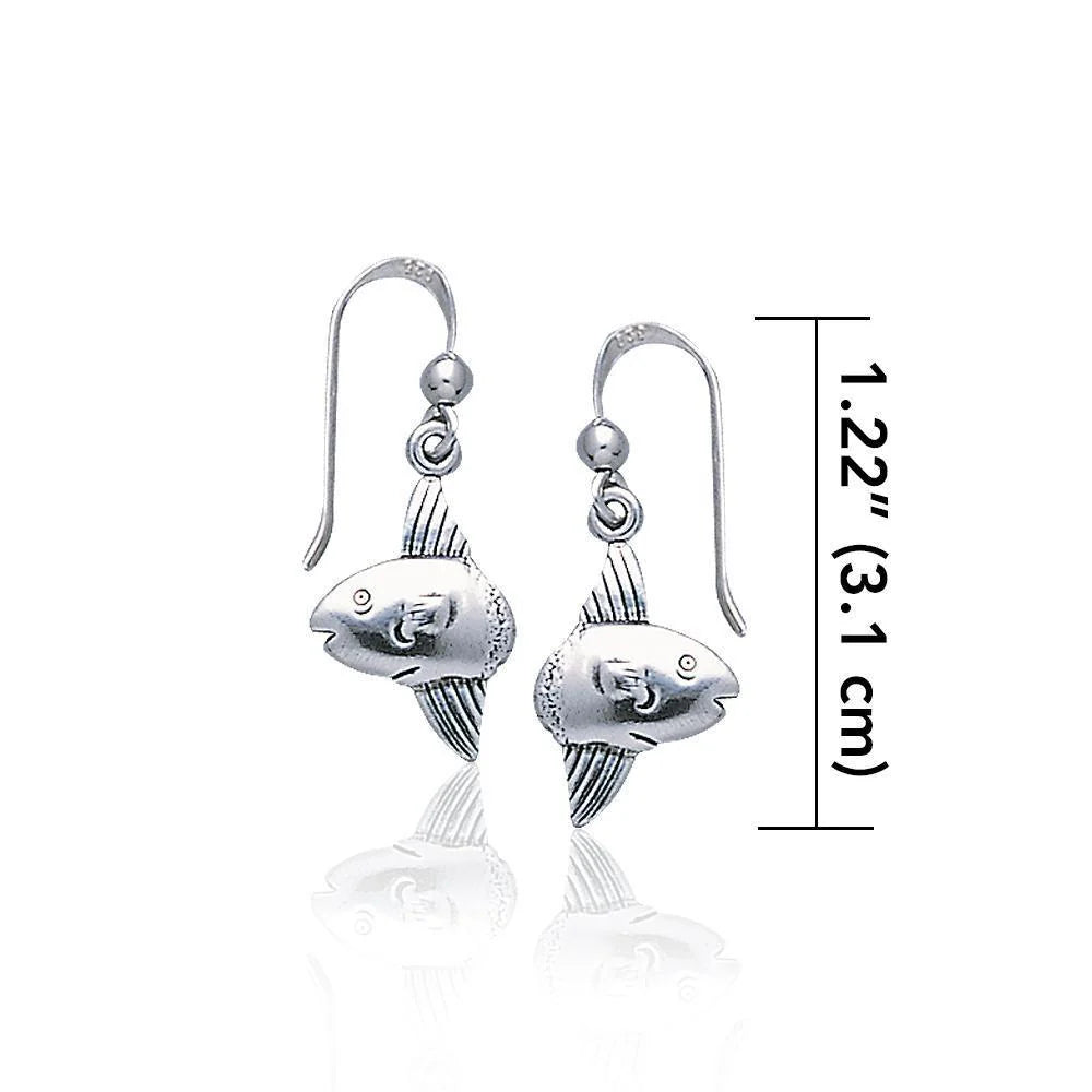 Dive Silver Sunfish Hook Earring