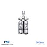 Dive Silver Double Dive Tank Pendant