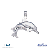 Dive Silver Mother & Baby Dolphin Pendant