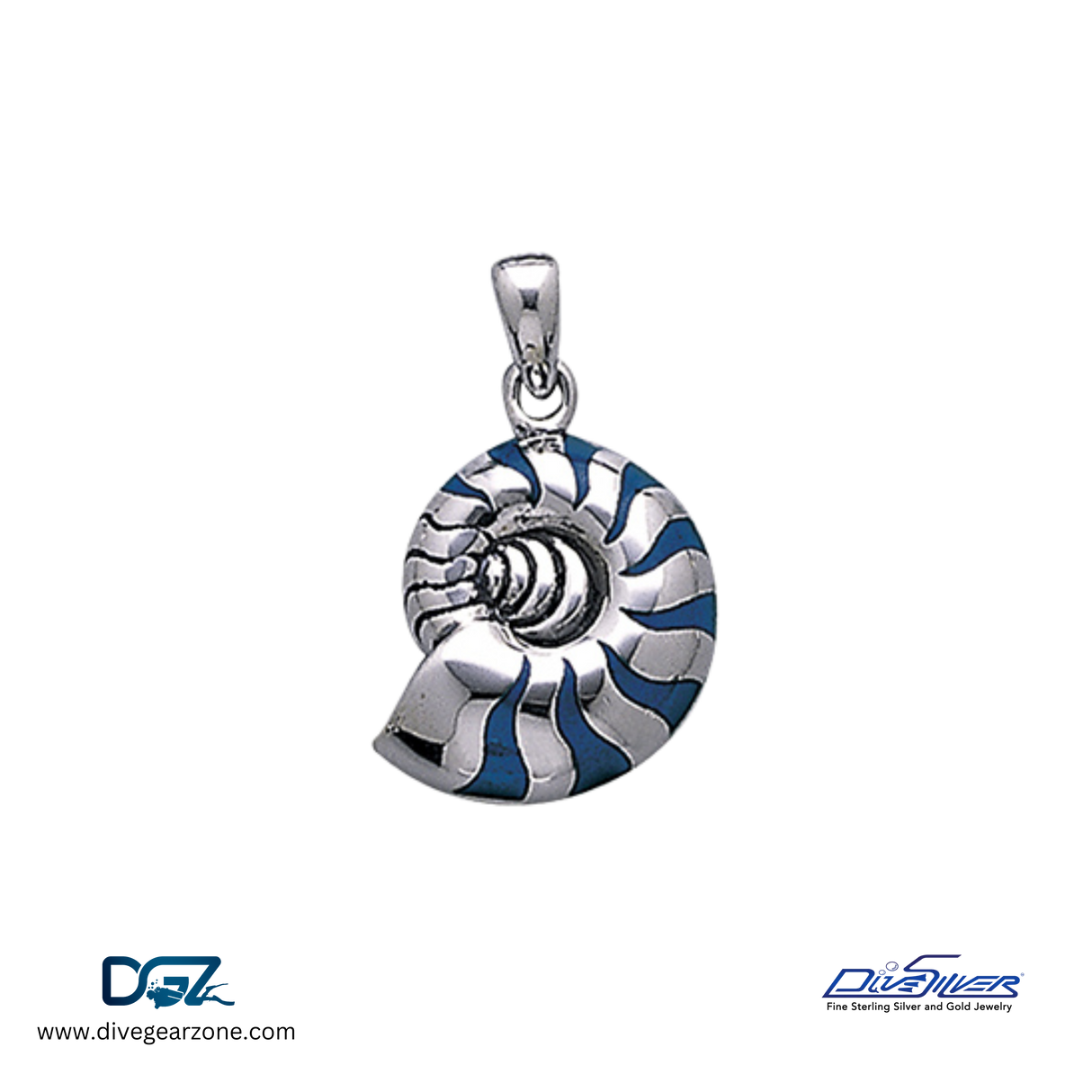 Dive Silver Nautilus Pendant