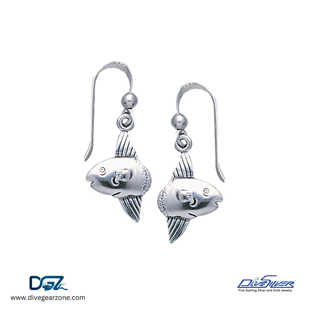 Dive Silver Sunfish Hook Earring