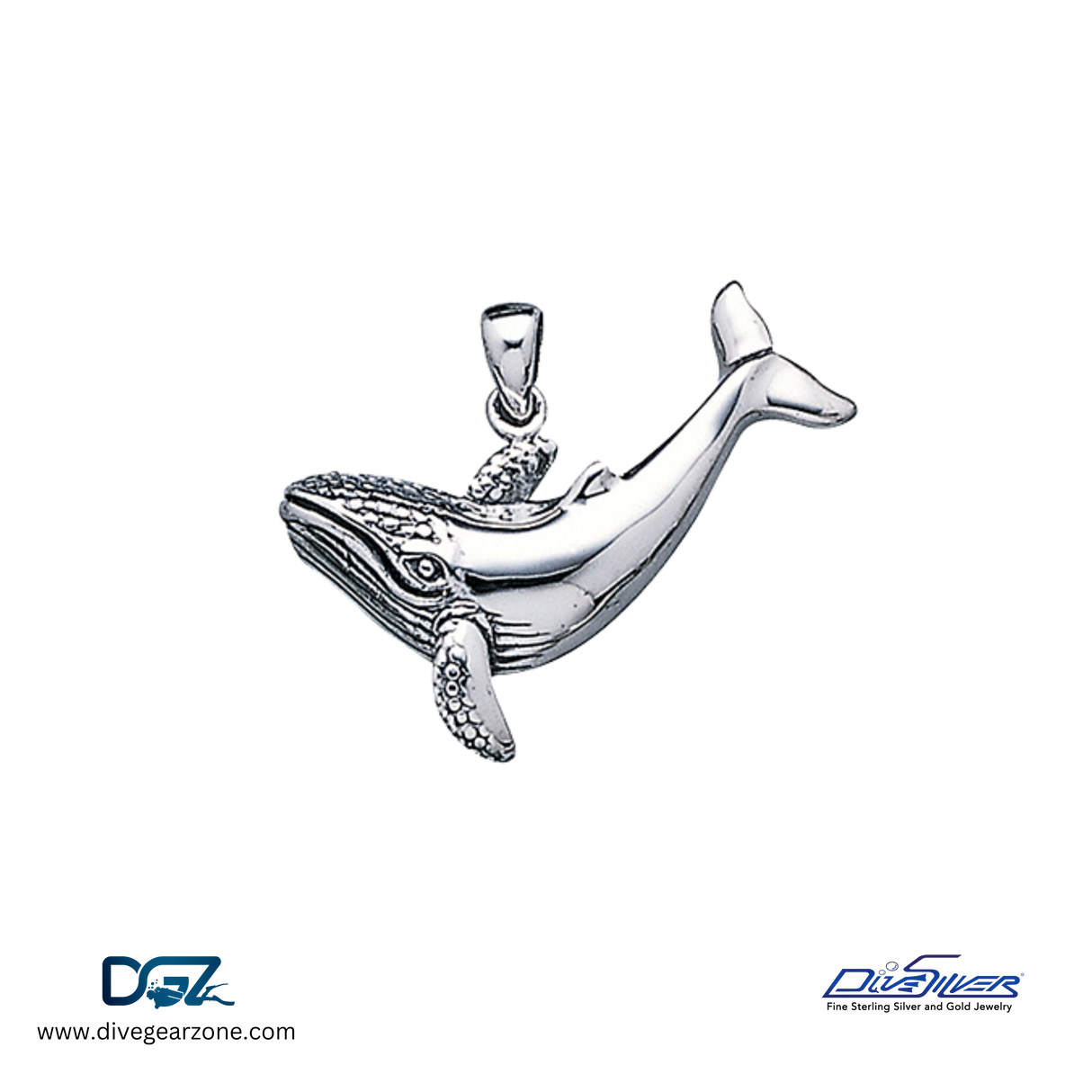 Dive Silver Whale Pendant