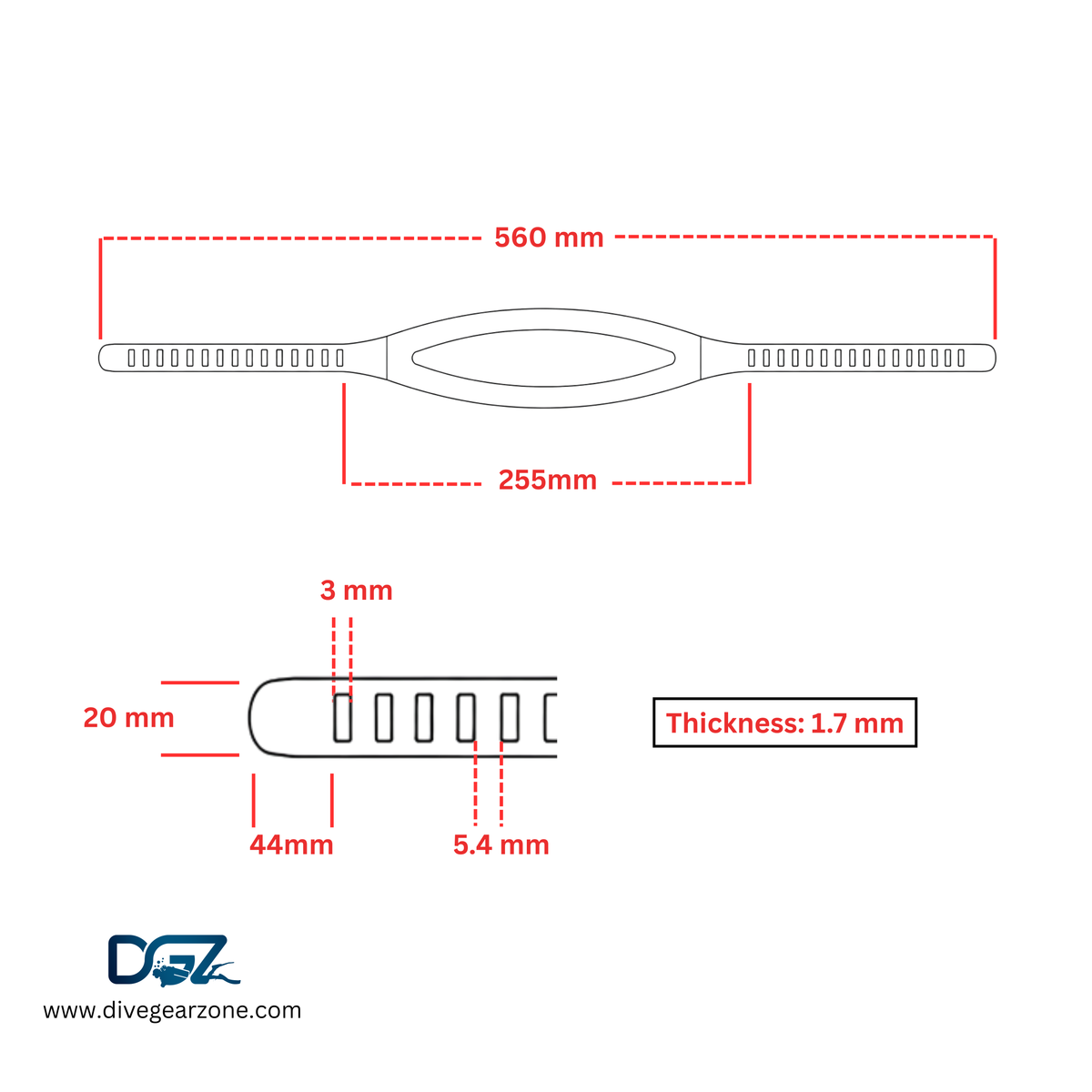 Mask Strap Type A - Clear Silicon