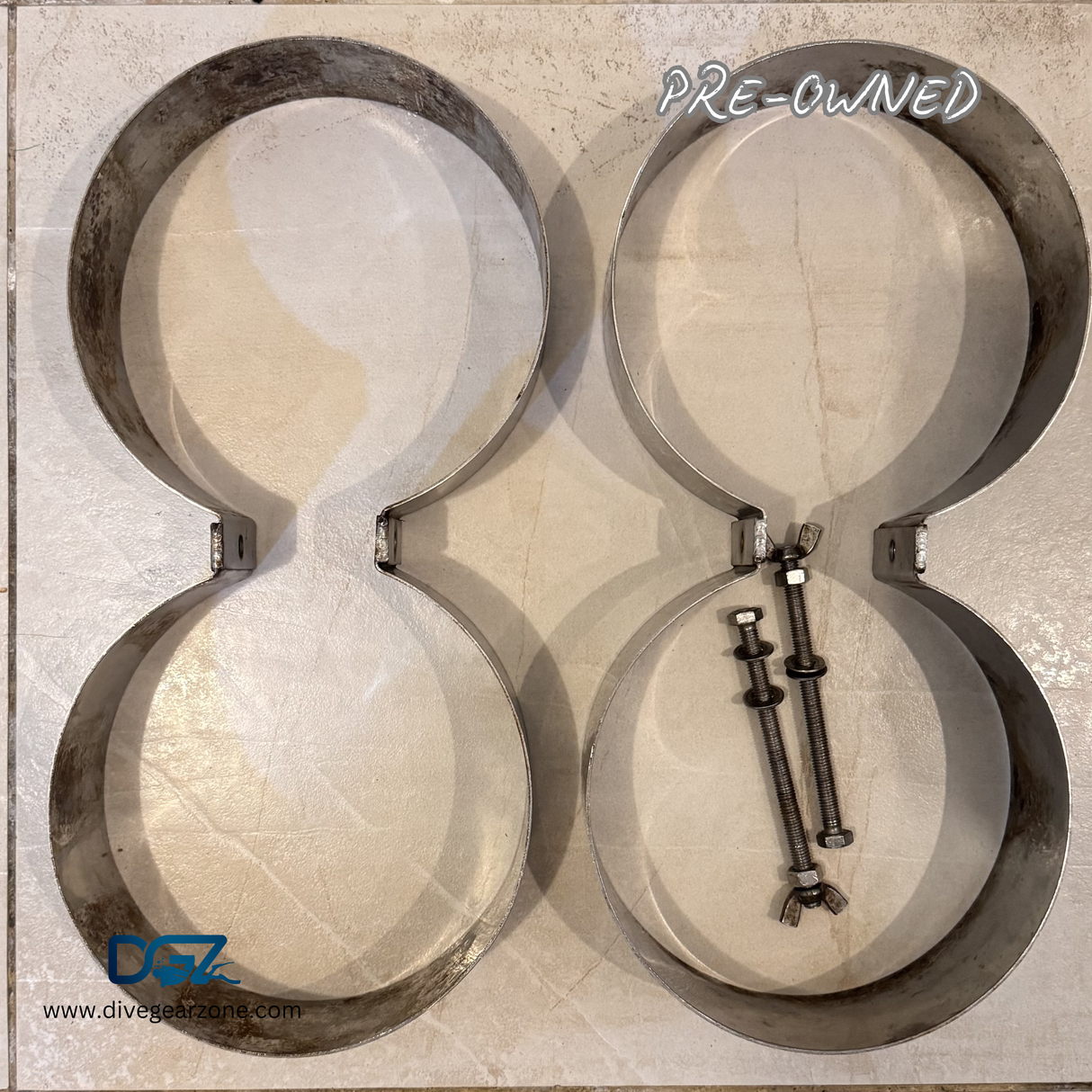 Pre-Owned Twin Tank Bands Set with Bolts "Set 5"