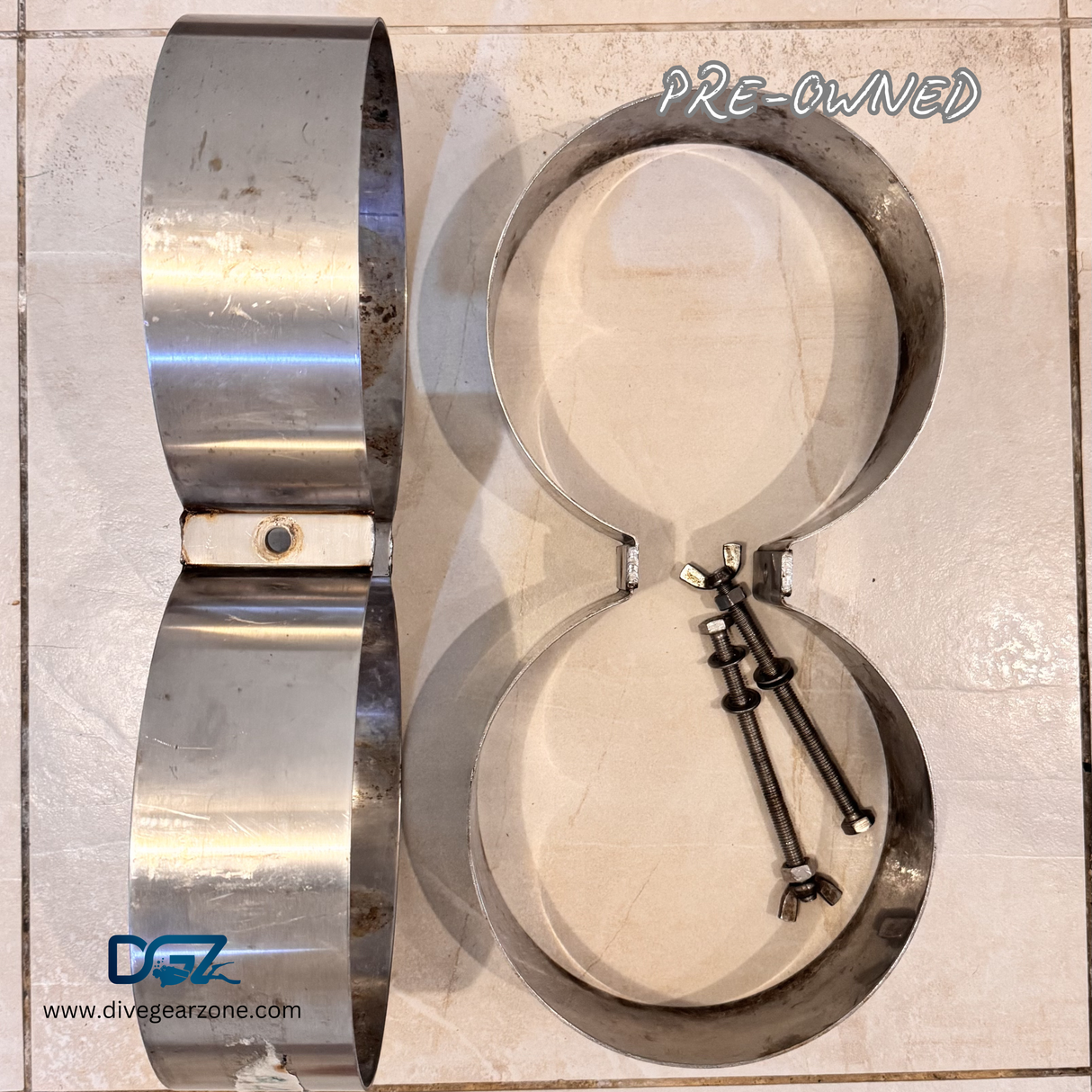 Pre-Owned Twin Tank Bands Set with Bolts "Set 5"