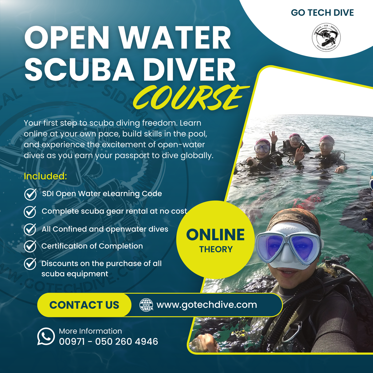 SDI Open Water Scuba Diver Course