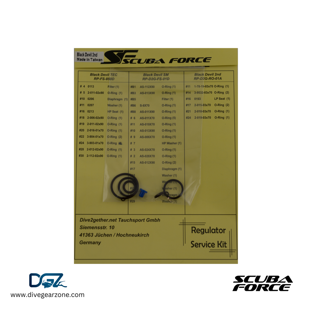 Scuba Force 2nd Regulator Service Kit
