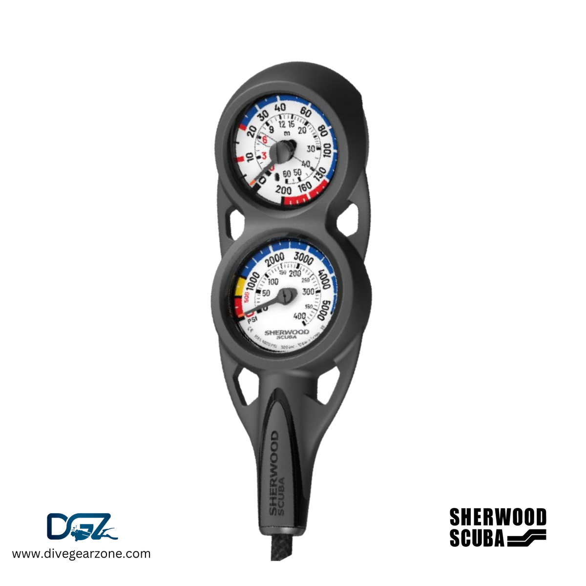Sherwood Scuba Analog Console - Depth & Pressure Gauge