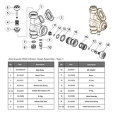 Zee Gravity BCD Inflator Head Parts - Type 1