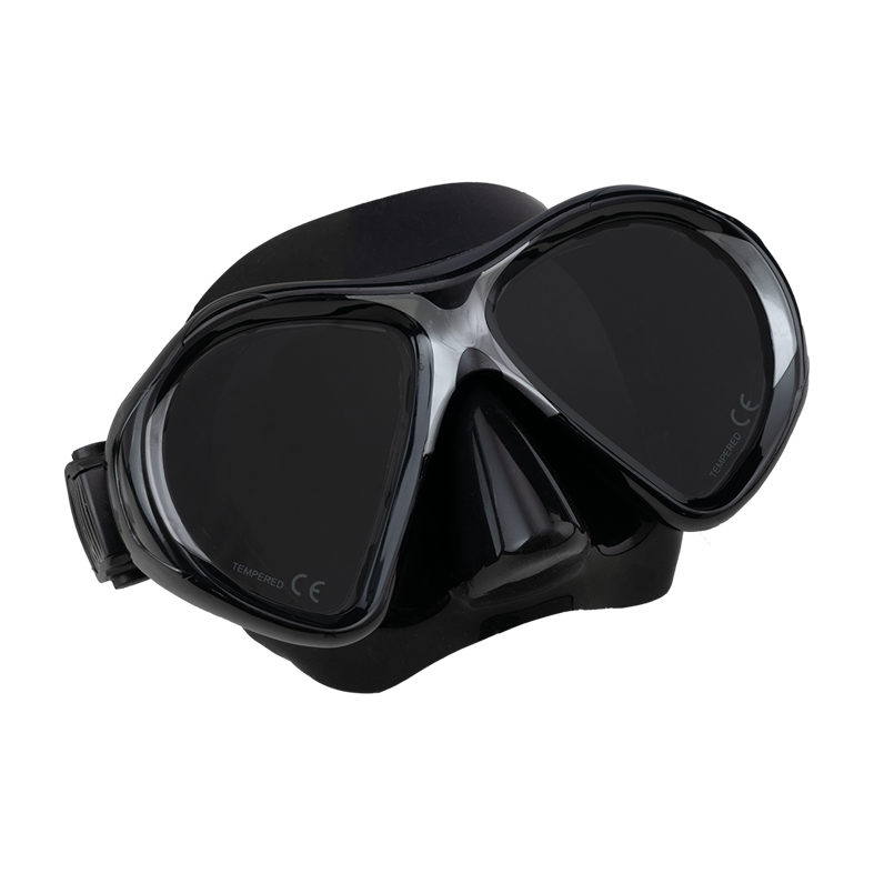 Scuba Force Vision II Mask - Black Silicone